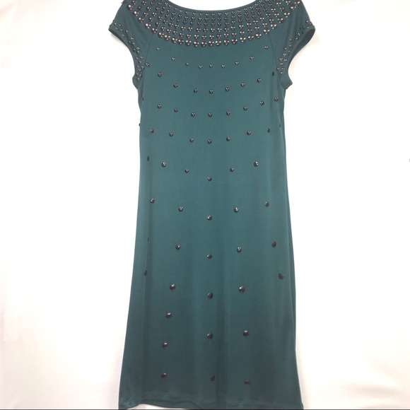 Catherine Malandrino Studded 100% Silk Dress - Picture 5 of 5